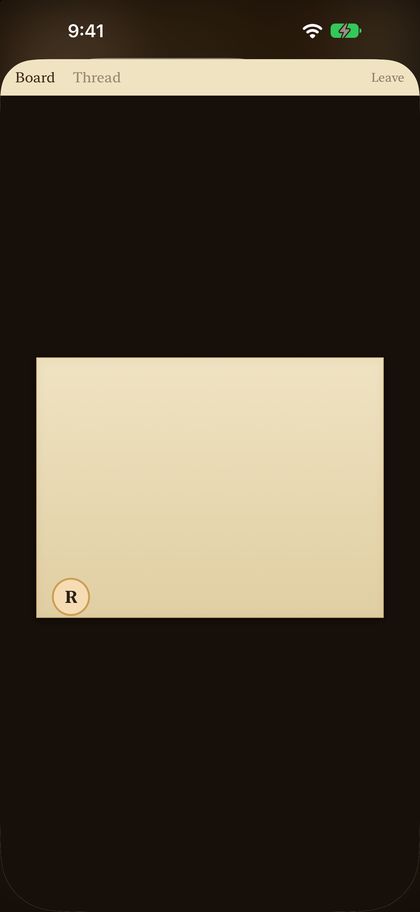 The player's iPhone at the table, showing the same board.