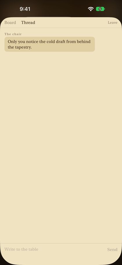A private note arriving in the player's Thread.