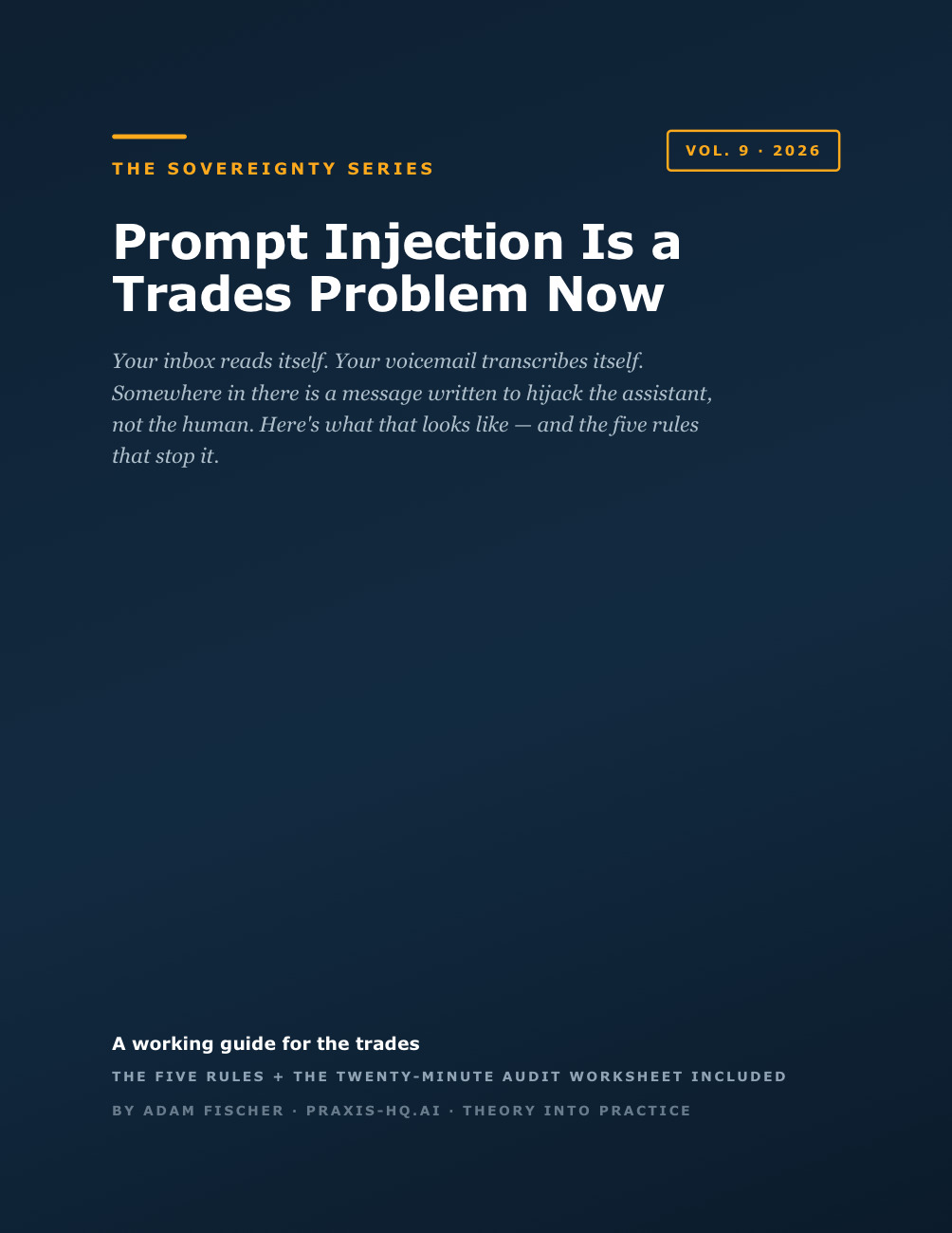 Prompt Injection Is a Trades Problem Now cover